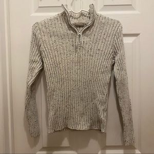 Croft & barrow stretchy ribbed quarter zip sweater